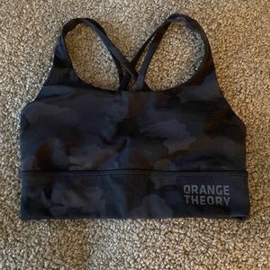 Lululemon for Orange Theory Black Camo Print Sport Bra
